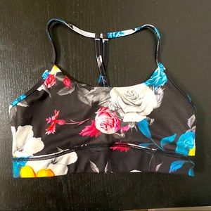 Zyia Dark floral mesh bra M